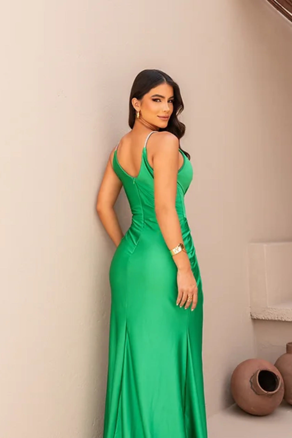 Vestido satinado valentina™ Sin mangas