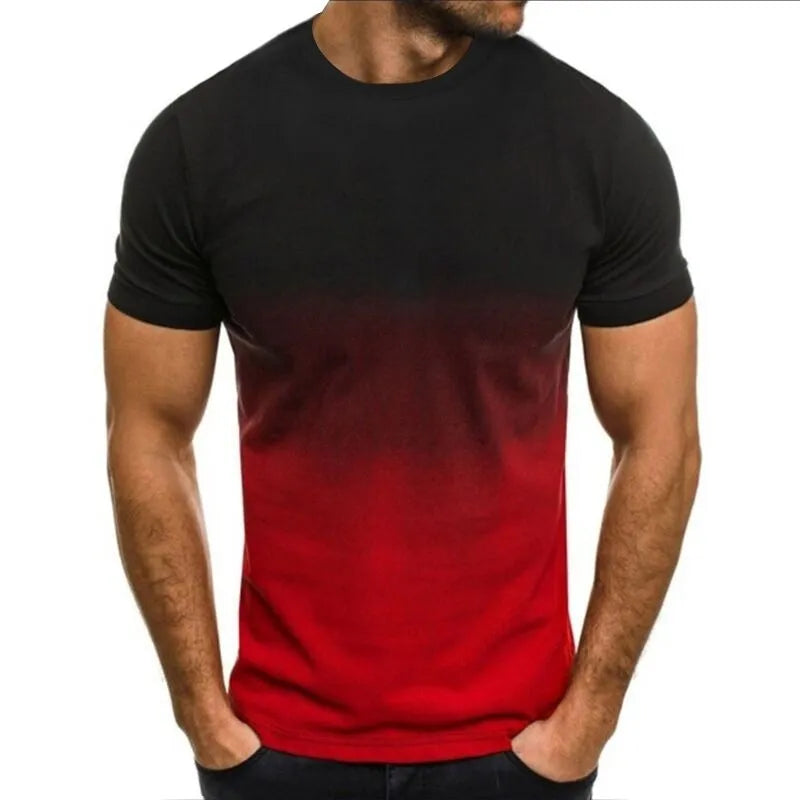 Camiseta bicolor con degradado